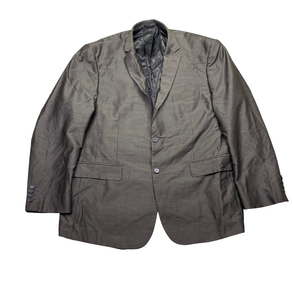 Giorgio Fiorelli Mens 50R Blazer Jacket Gray 2 Button Super Fine Superlux 70205